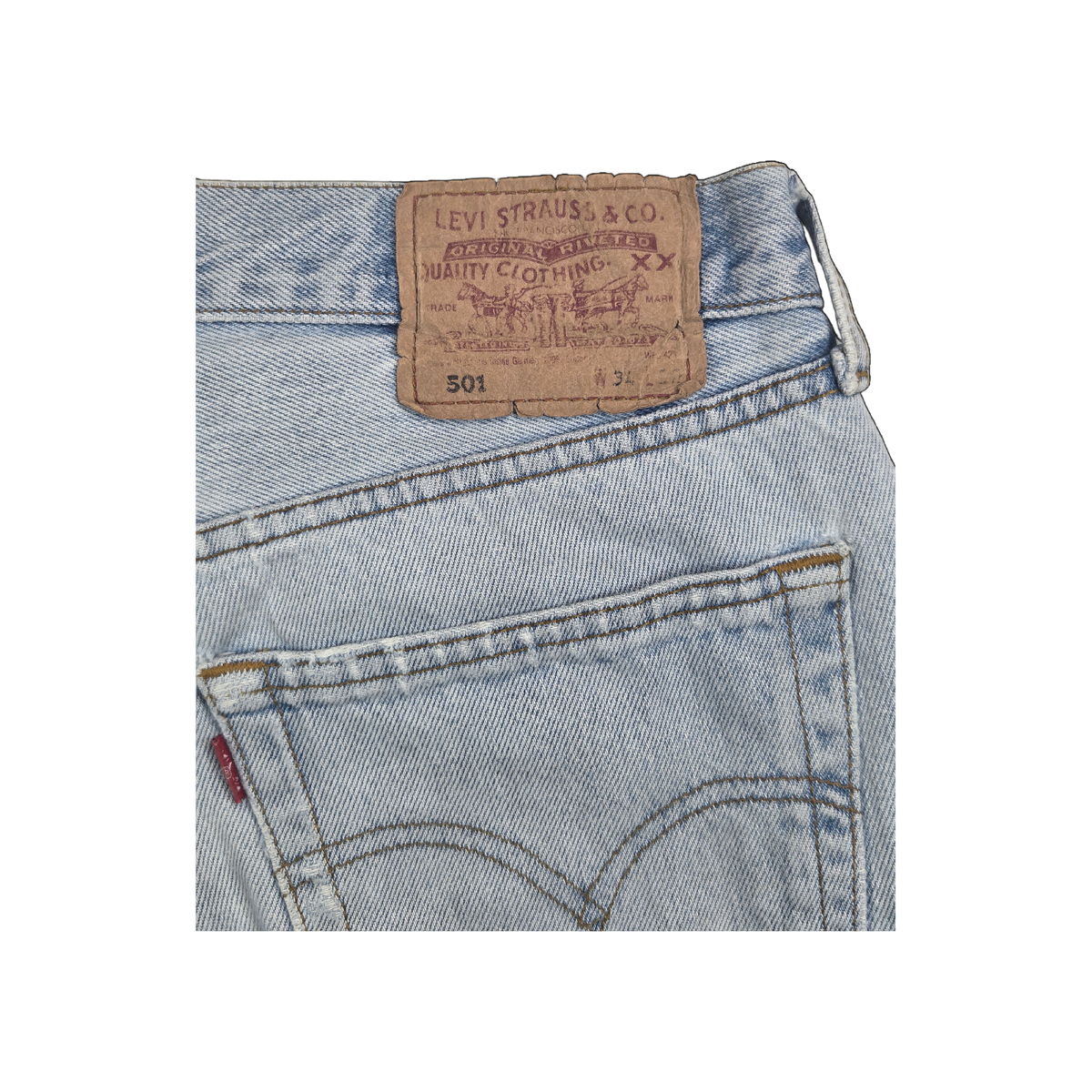 Short Levi's 501 denim bleu clair