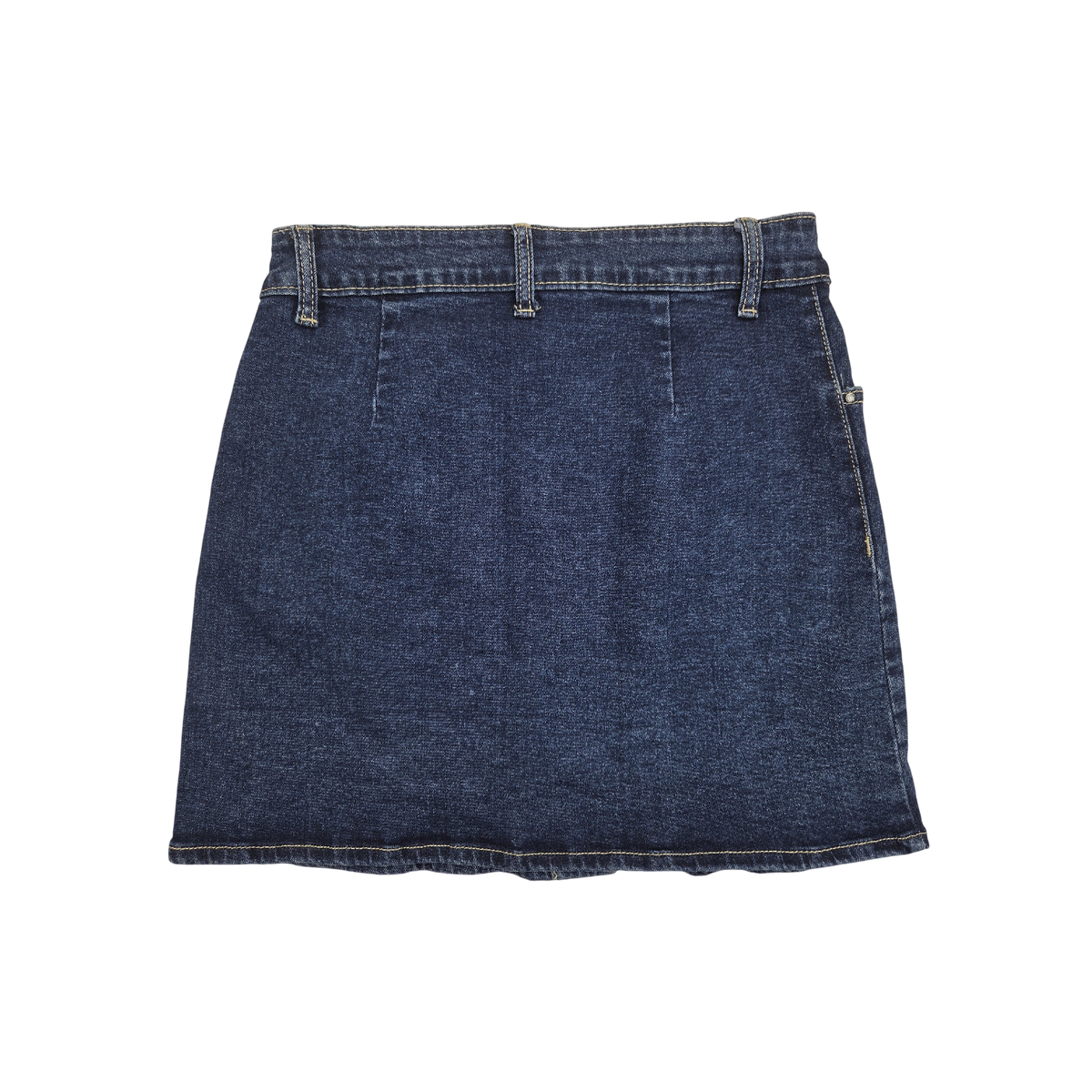 Jupe en jean boutonnée bleu foncé