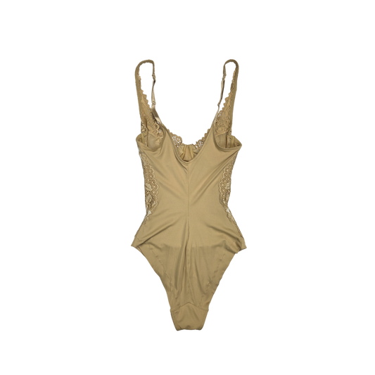 Body Cotton Club en dentelle beige