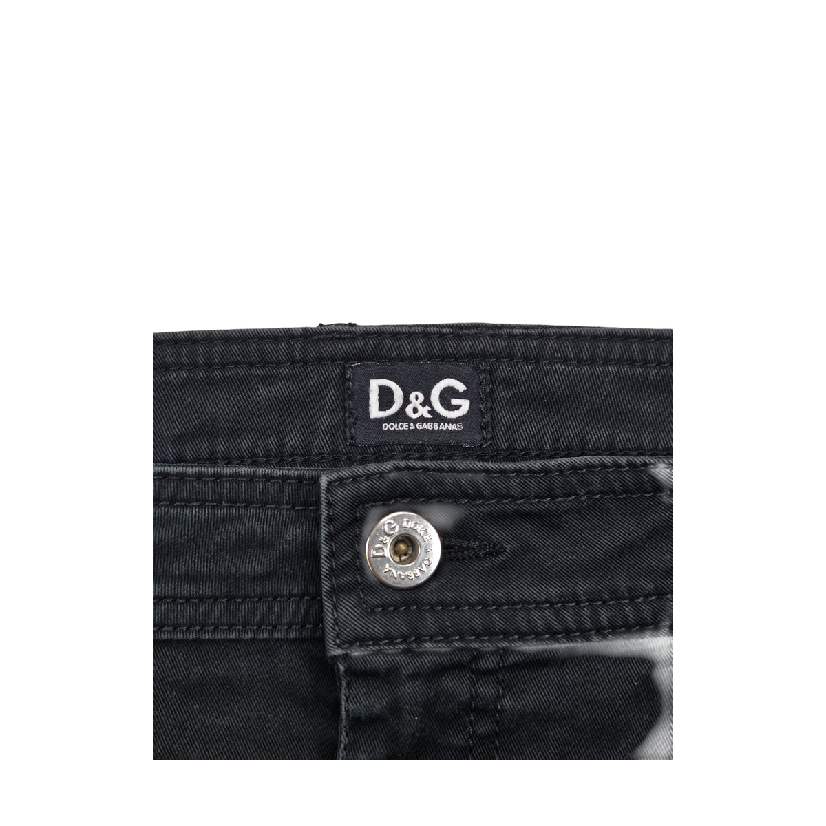 Jupe droite D&G Dolce&Gabbana noire denim