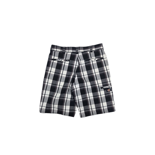 Short Dickies à carreaux noir et blanc