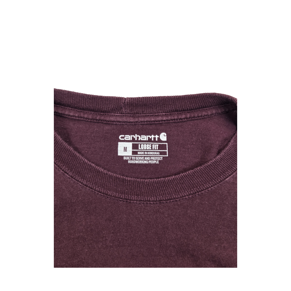 T-shirt Carhartt bordeaux poche