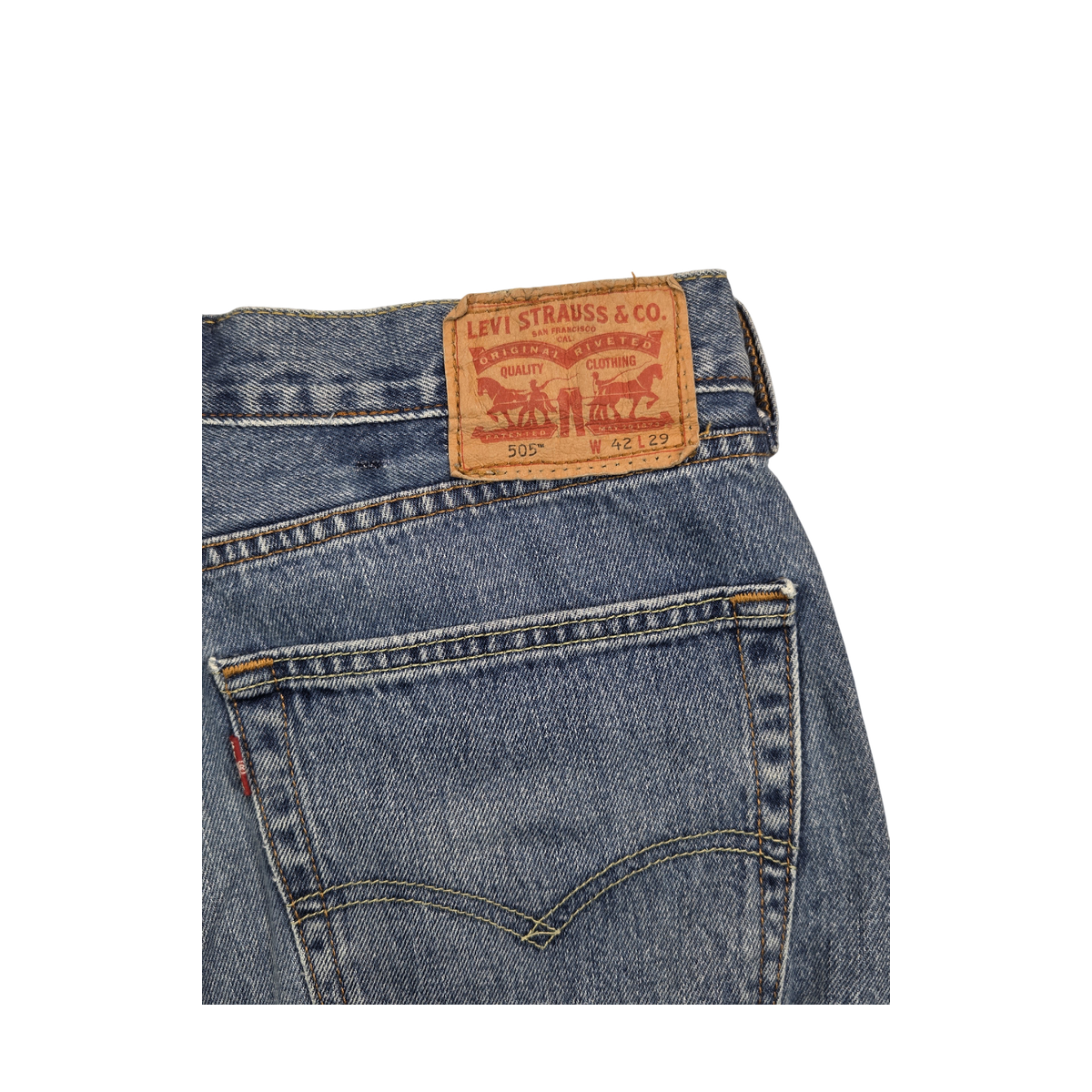 Short en jean Levi's 505 bleu délavé