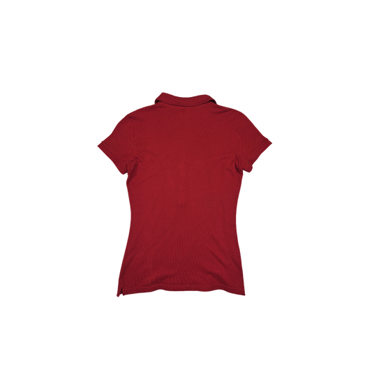 Polo Lacoste rouge ajusté