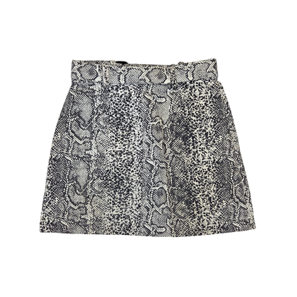 Jupe mini imprimé serpent boutonnée