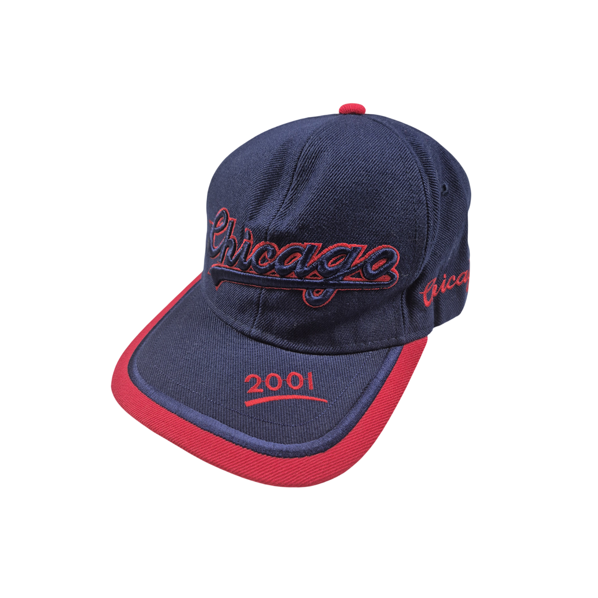Casquette Chicago 2001 bleu marine et rouge