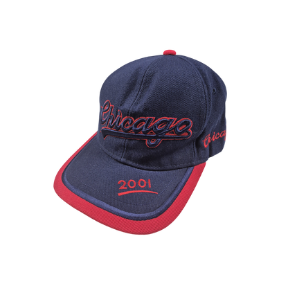 Casquette Chicago 2001 bleu marine et rouge
