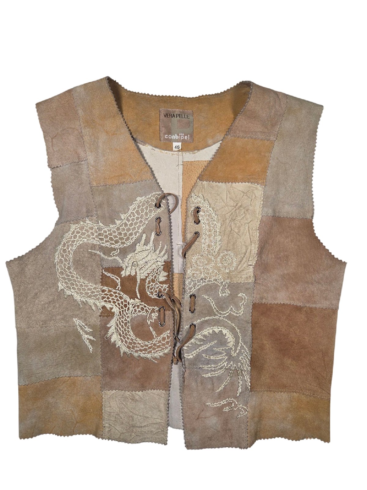 Gilet en cuir Vera Pelle — Taille 46