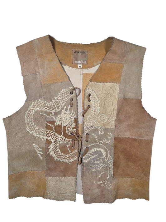 Gilet en cuir Vera Pelle — Taille 46