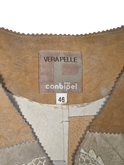 Gilet en cuir Vera Pelle — Taille 46