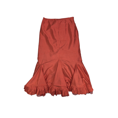 Jupe longue sirène orange corail Fabiana Ferri