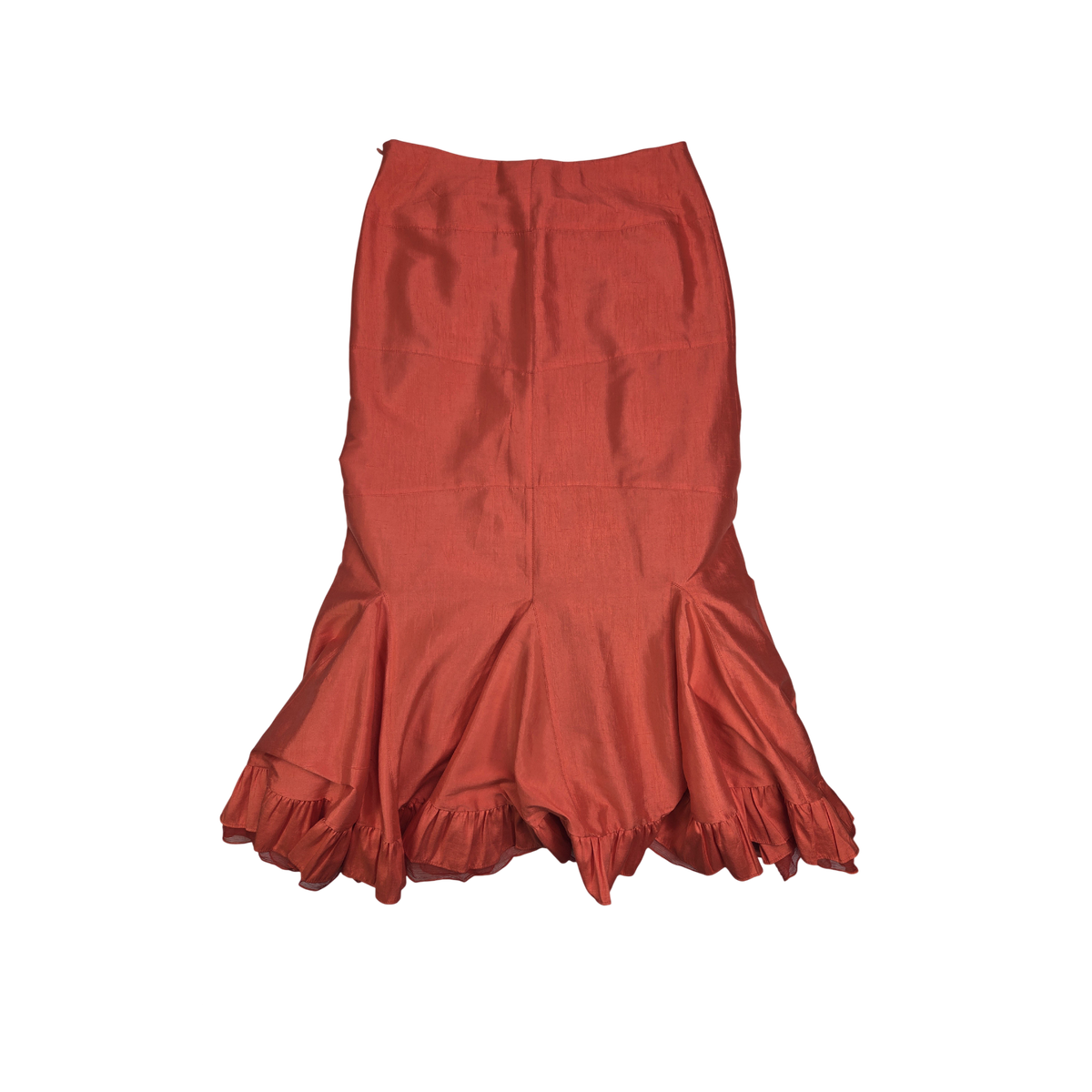 Jupe longue sirène orange corail Fabiana Ferri