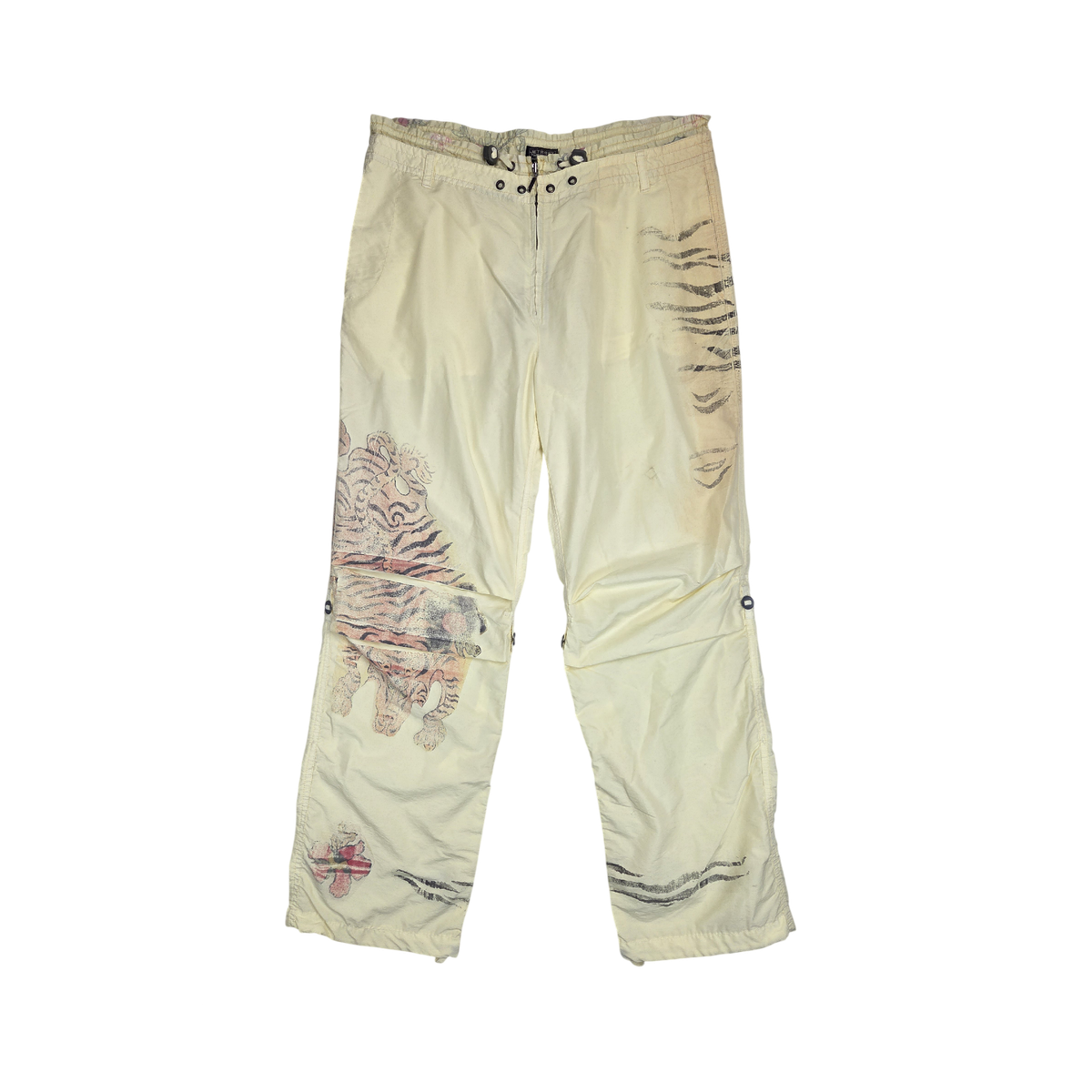 Pantalon jaune clair Jet Set The Wave imprimé tigre