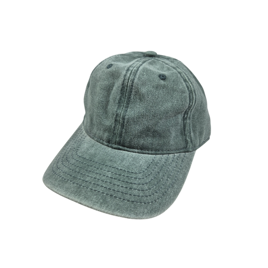 Casquette verte délavée classique
