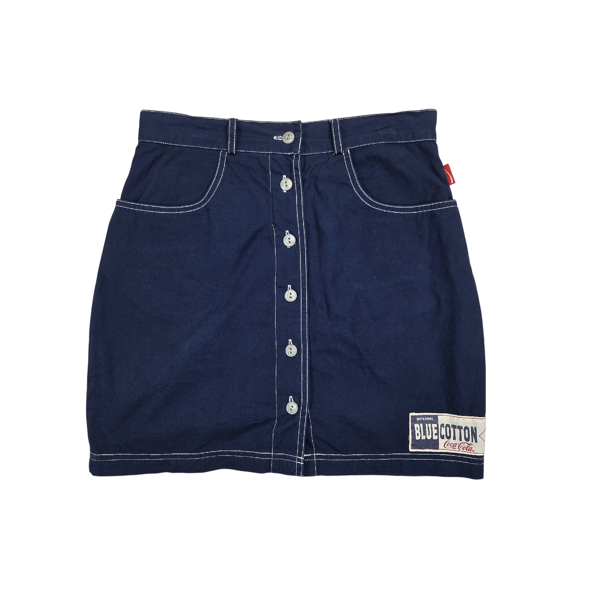 Jupe Coca-Cola bleu marine boutonnée