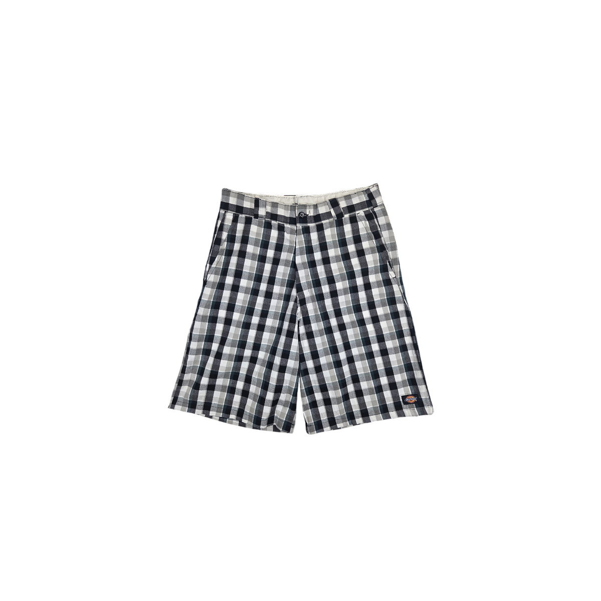 Short Dickies à carreaux noir et blanc