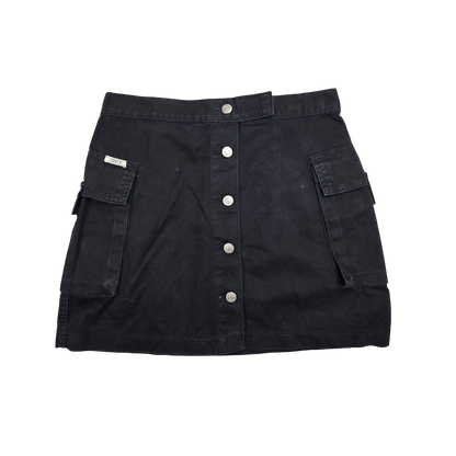 Jupe cargo ONYX noire à boutons