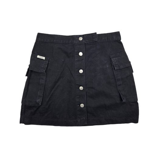 Jupe cargo ONYX noire à boutons