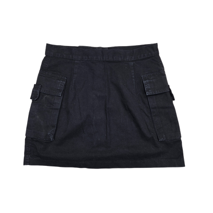 Jupe cargo ONYX noire à boutons