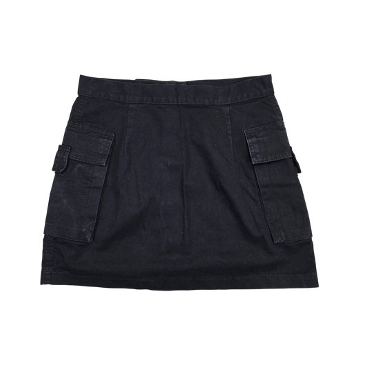 Jupe cargo ONYX noire à boutons