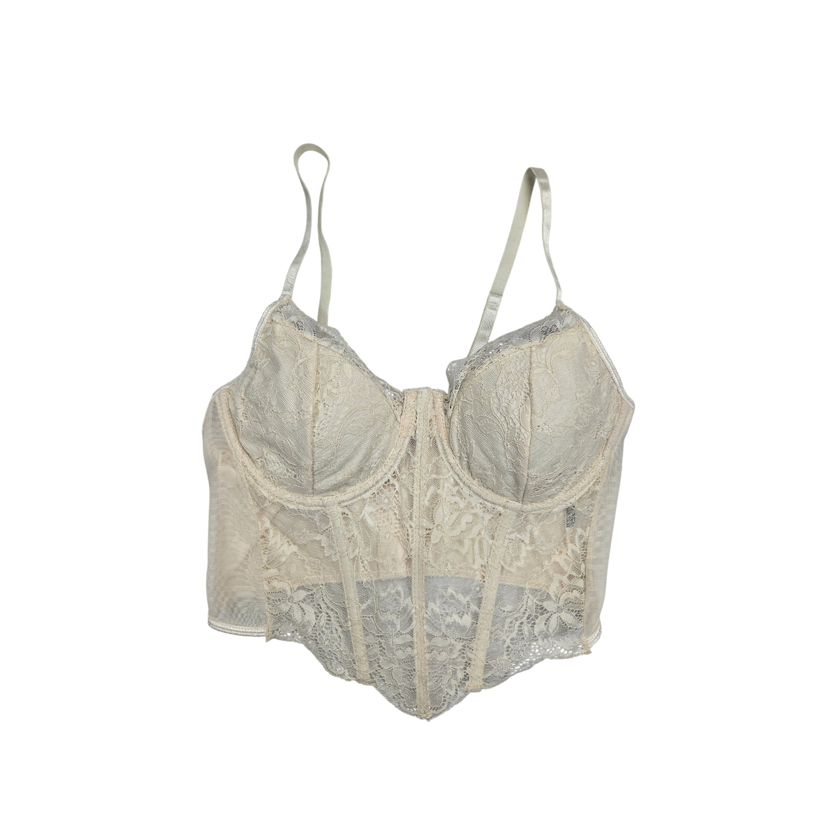 Bustier en dentelle crème