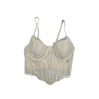 Bustier en dentelle crème