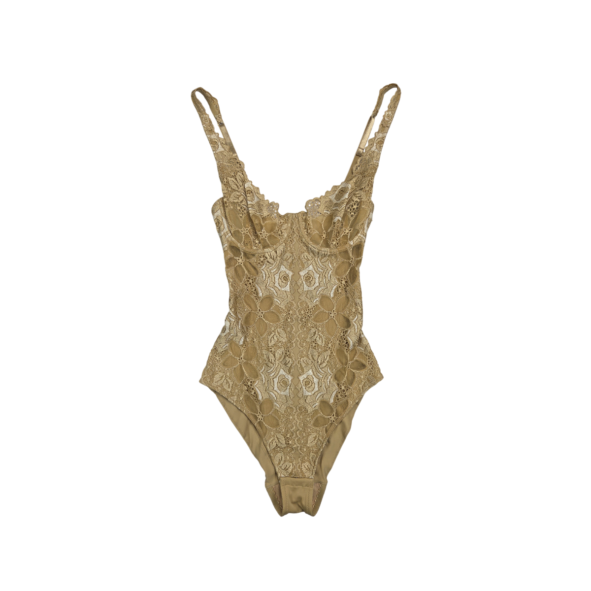 Body Cotton Club en dentelle beige