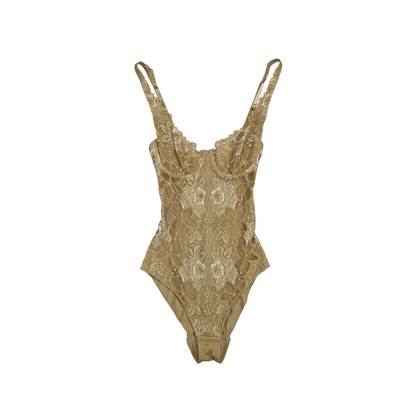 Body Cotton Club en dentelle beige
