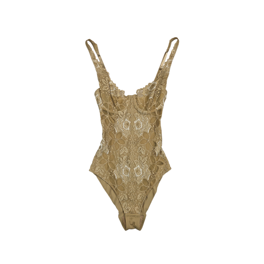 Body Cotton Club en dentelle beige