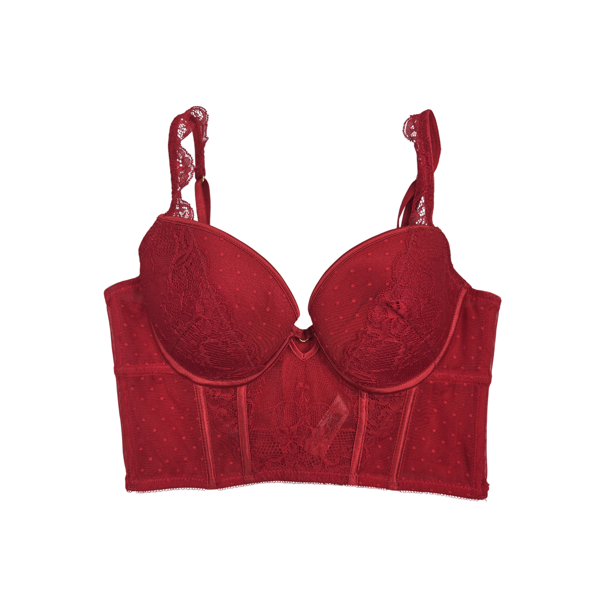Bustier longline rouge Primark dentelle