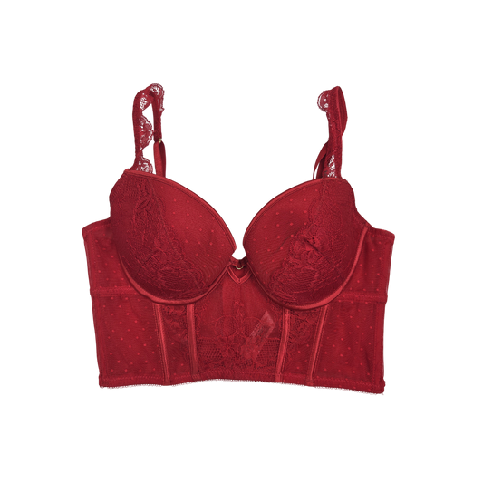 Bustier longline rouge Primark dentelle