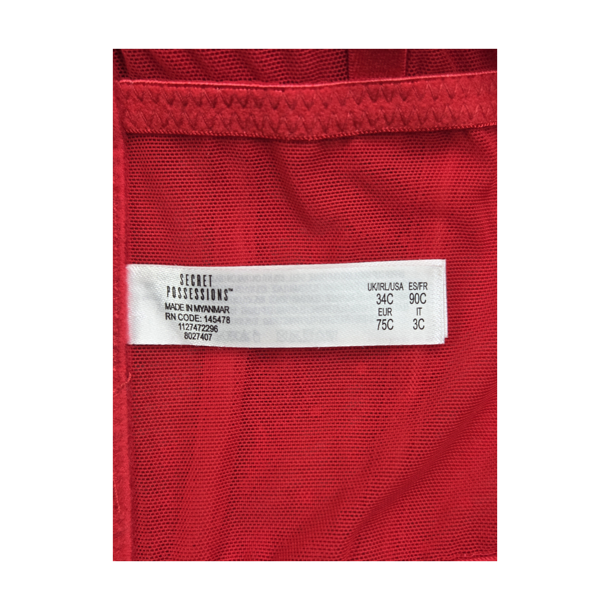Bustier longline rouge Primark dentelle