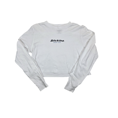 T-shirt Dickies blanc crop manches longues