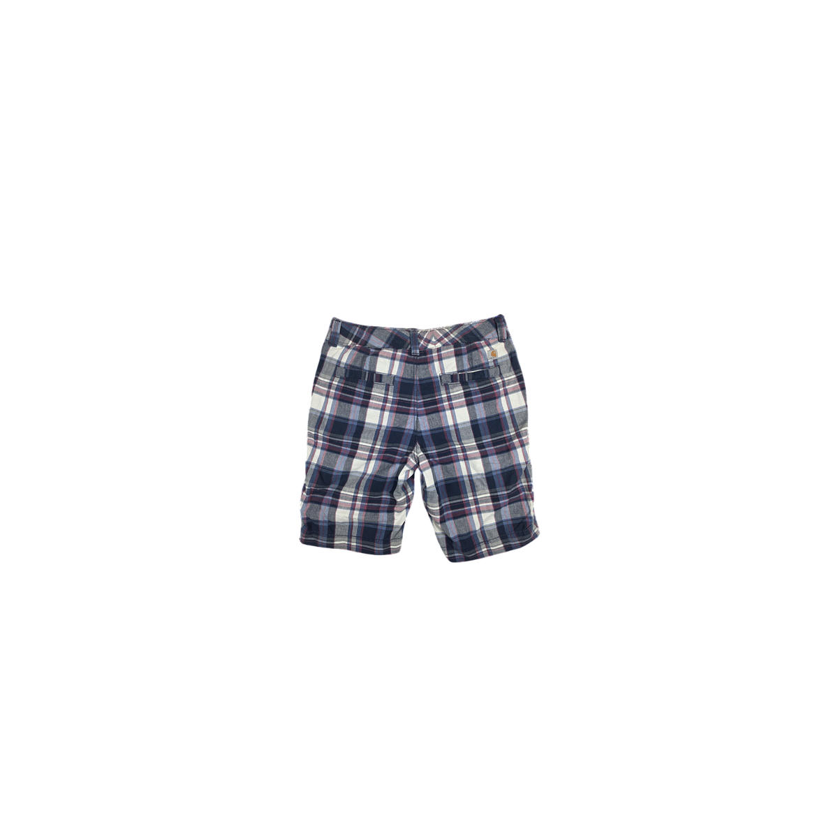 Short Carhartt à carreaux bleu et rouge