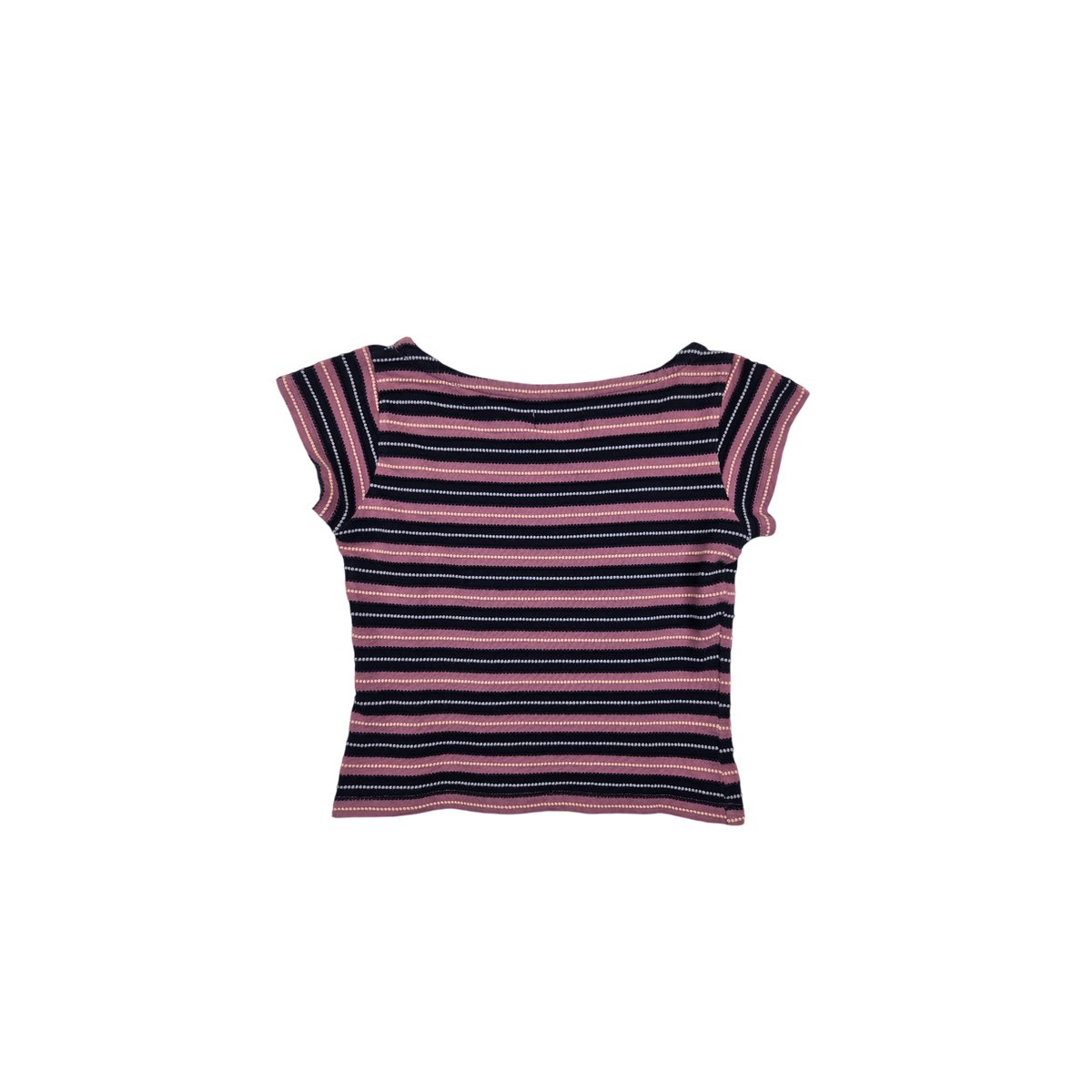 T-shirt Kappa rayé rose et bleu marine
