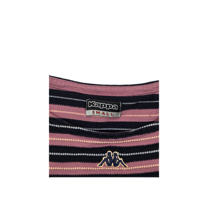 T-shirt Kappa rayé rose et bleu marine