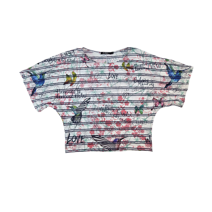 T-shirt Desigual imprimé floral et oiseaux