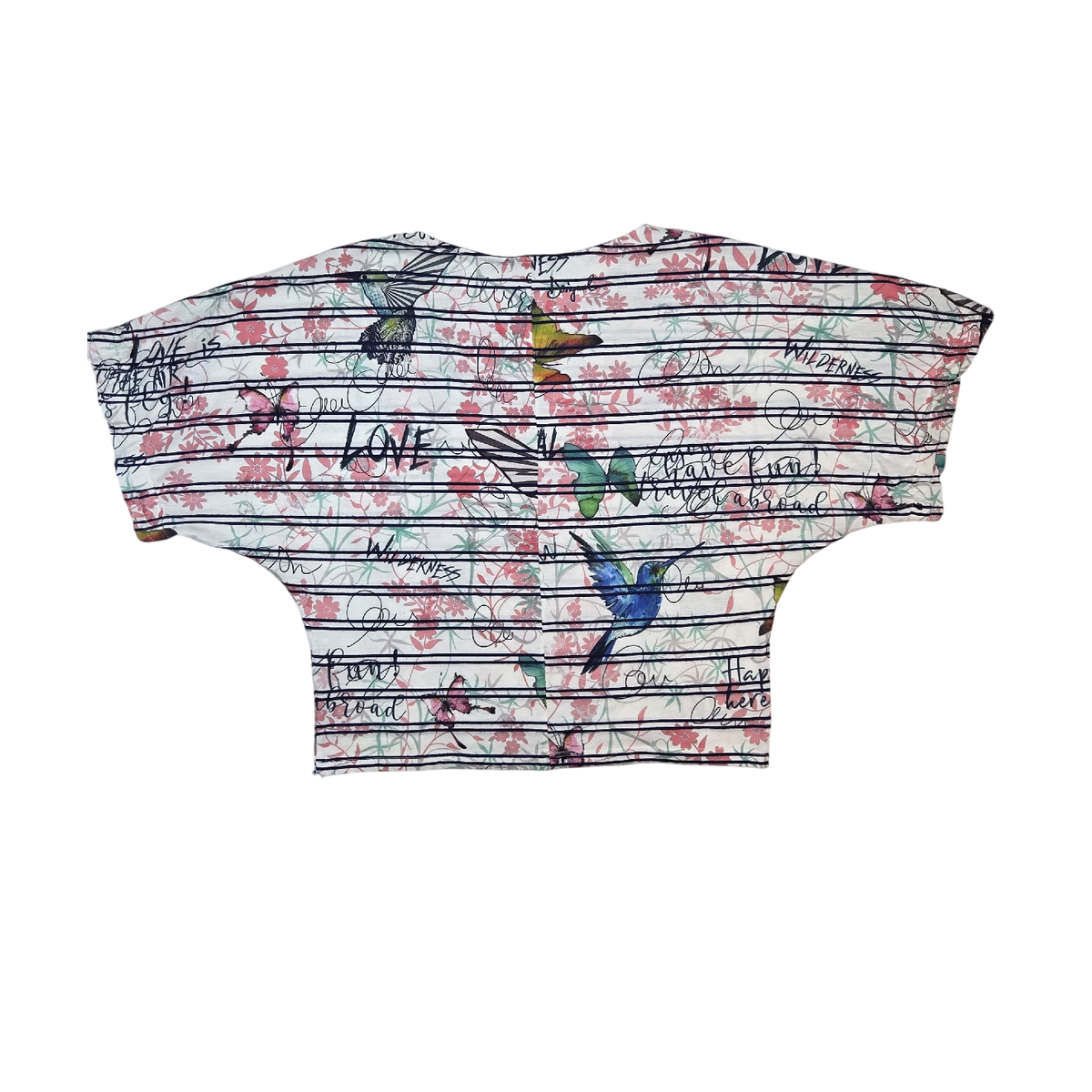 T-shirt Desigual imprimé floral et oiseaux