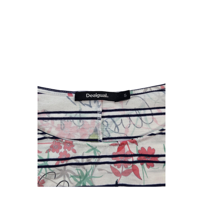 T-shirt Desigual imprimé floral et oiseaux