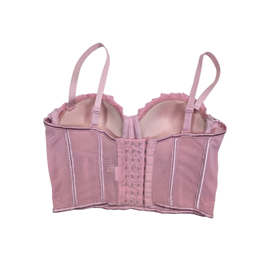 Corset Monique rose pâle structuré