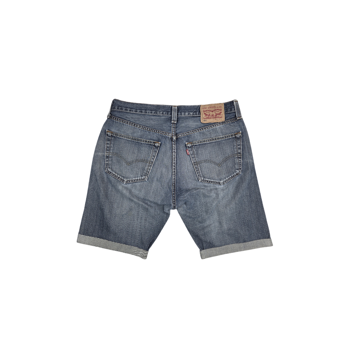 Short Levi's 501 denim bleu délavé