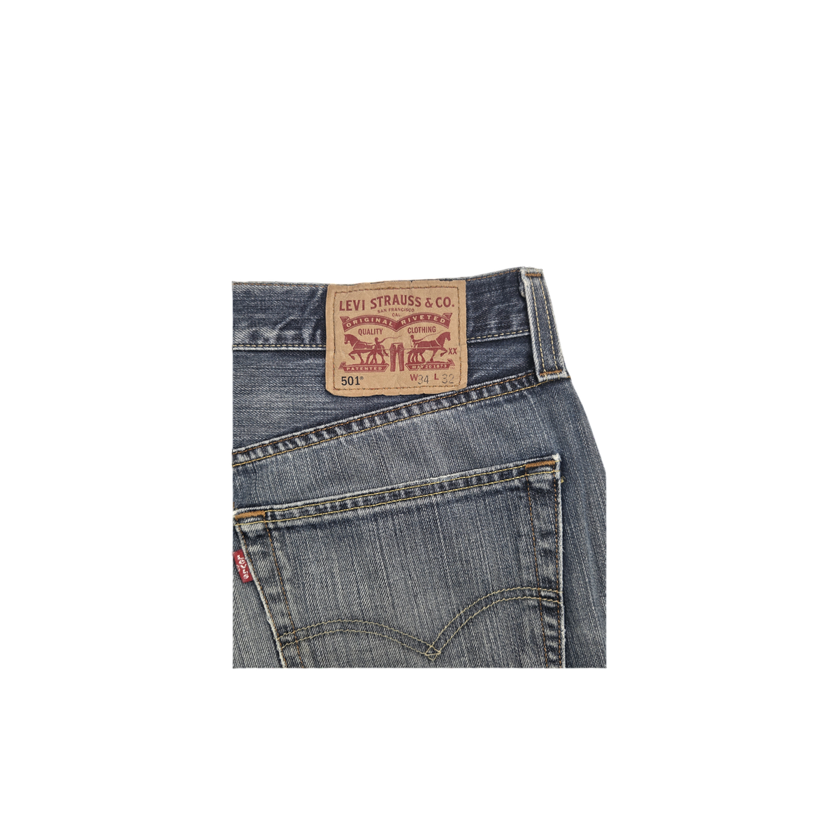 Short Levi's 501 denim bleu délavé